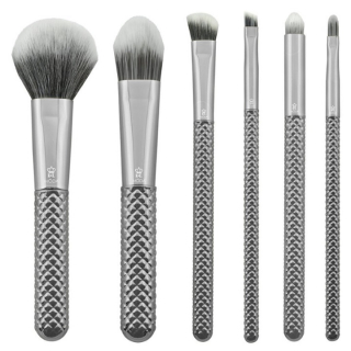 Set kozmetičnih čopičev - Kovinski srebrni