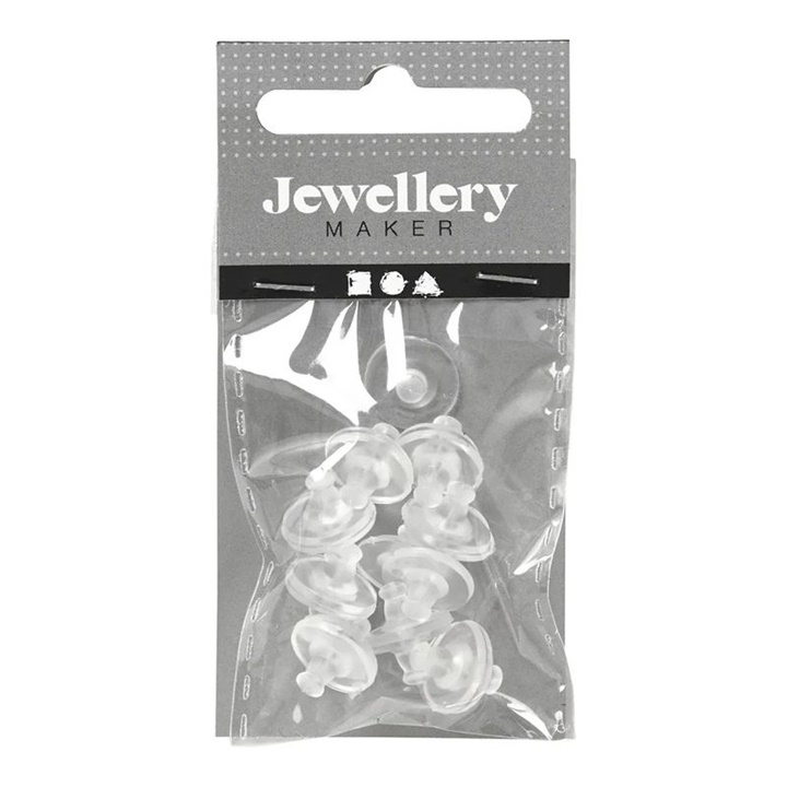 Gumijasti uhančki 10 mm - 10 parov
