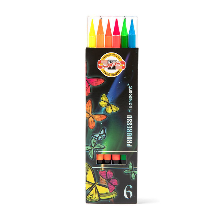 Komplet fluorescenčnih barvic PROGRESSO KOH-I-NOOR-6 kosov