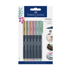 Kovinski markerji Faber-Castell - 6 kosov