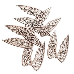 Lesena krila 9 cm / komplet 6 kosov