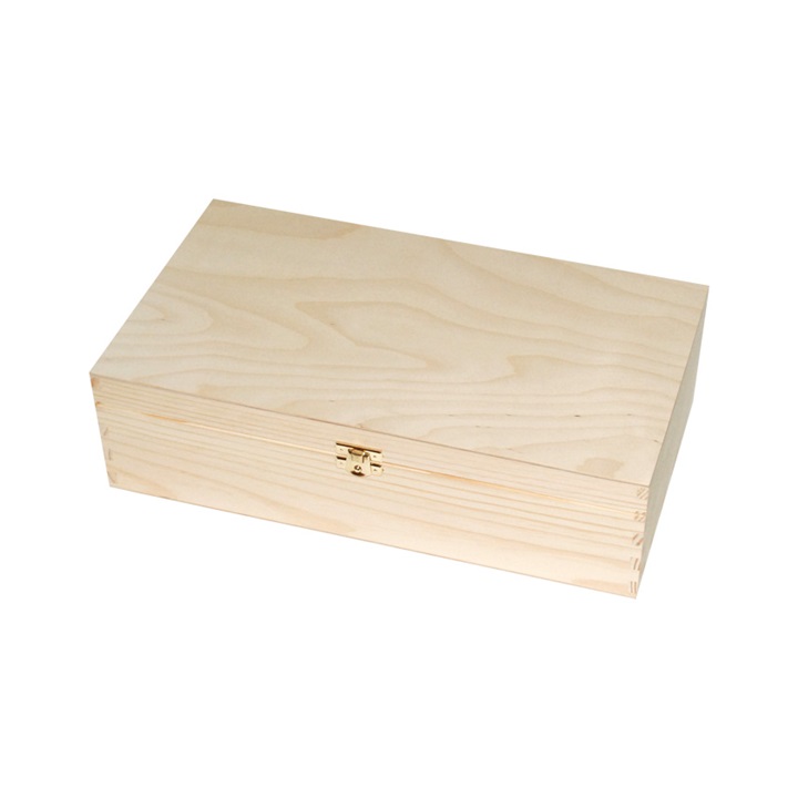 Lesena škatla za dve steklenici vina 35 x 20 x 9.8 cm