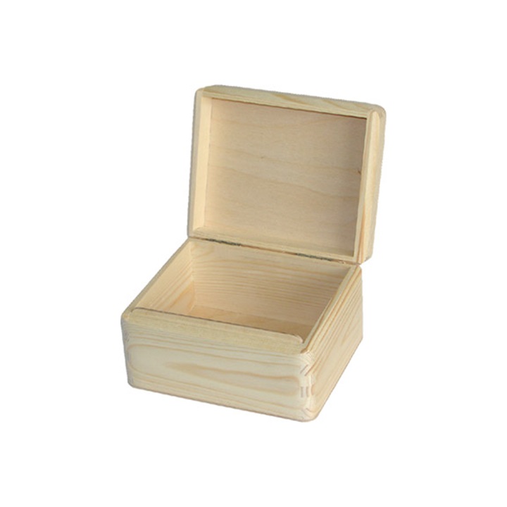 Lesena škatlica s pokrovom 16.2x13.2x9.5 cm