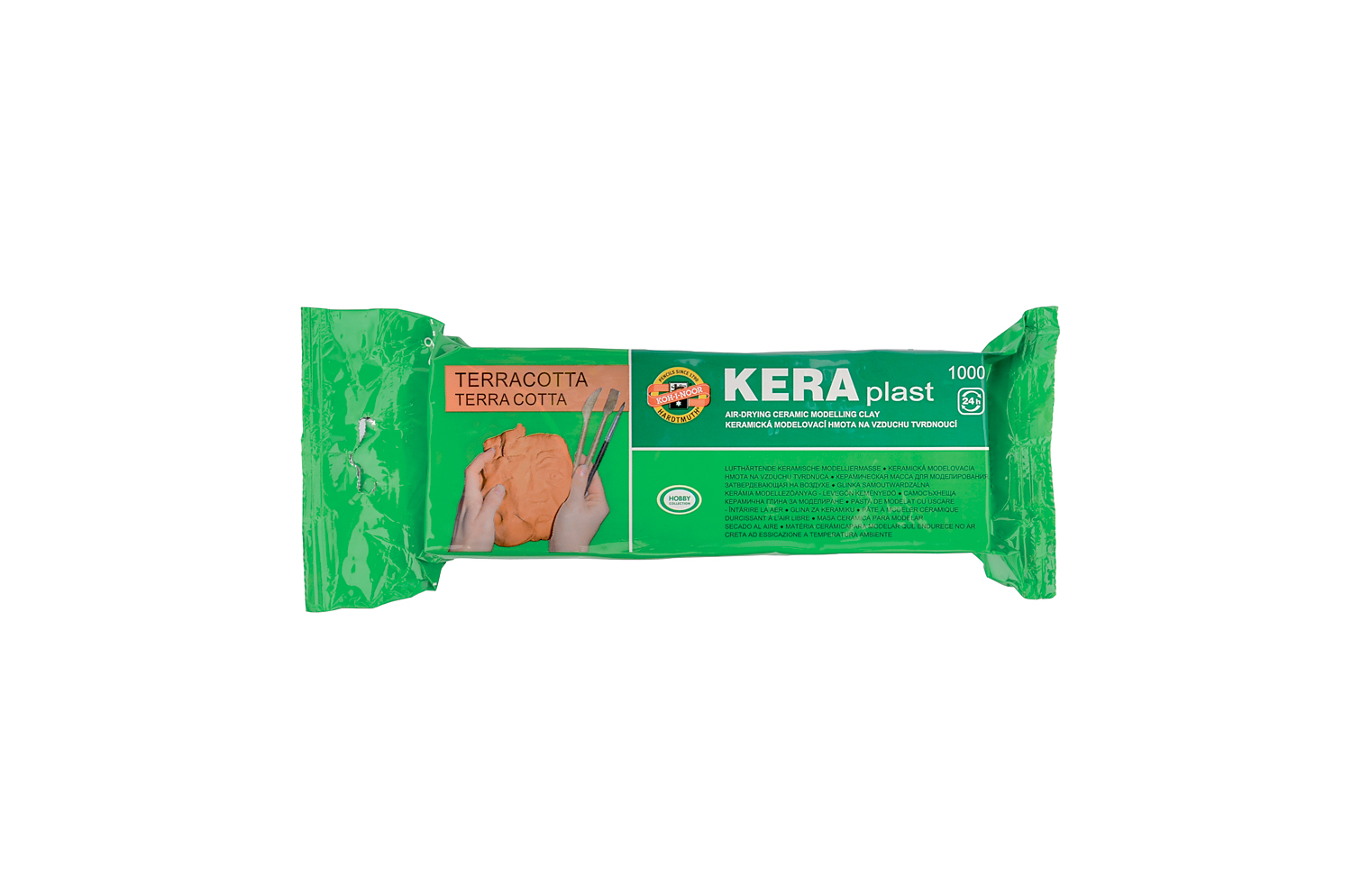 Masa za modeliranje za likovno vzgojo 1000g terracota