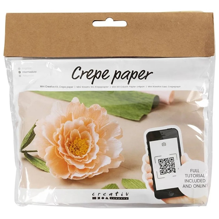 Mini ustvarjalni set | Papir iz krep papirja Peony