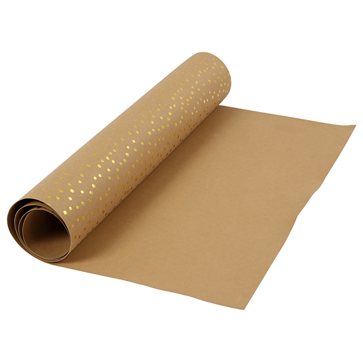 Papir iz umetnega usnja - golden dots
