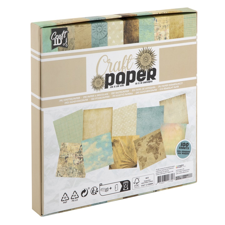 Papir za scrapbooking 20 x 20 cm  | bež odtenki