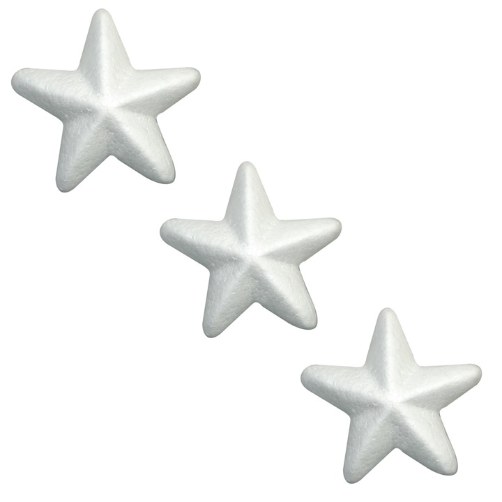Polistirenske zvezde 15 cm - komplet 3 kosov