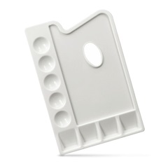Pravokotna plastična slikarska paleta LENIAR 23.5 x 16.5 cm
