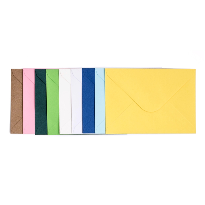 Razglednica z ovojnico 6 kosov - 10.5 x 15 - različne barve
