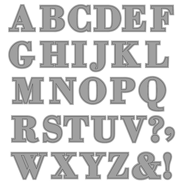 Šablone za rezbarjenje - abeceda