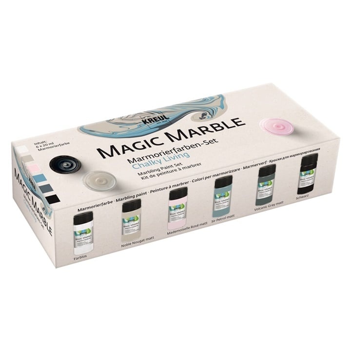 Sada barv na mramor Kreul Magic Marble Chalky 6x20 ml