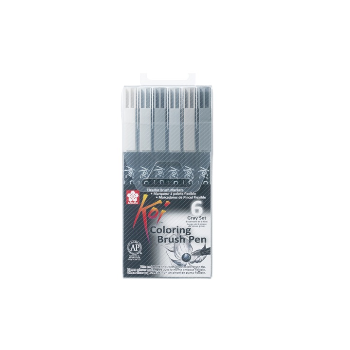 Sakura Koi Coloring Brush Pen markrji - 6 delni set