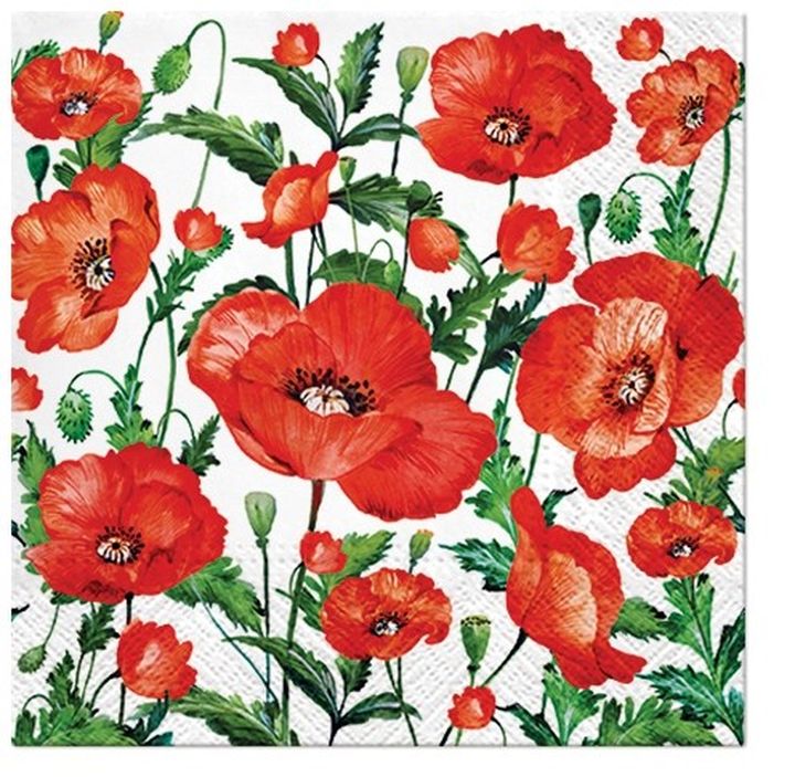 Serviete za decoupage Flanders Poppy - 1 kos