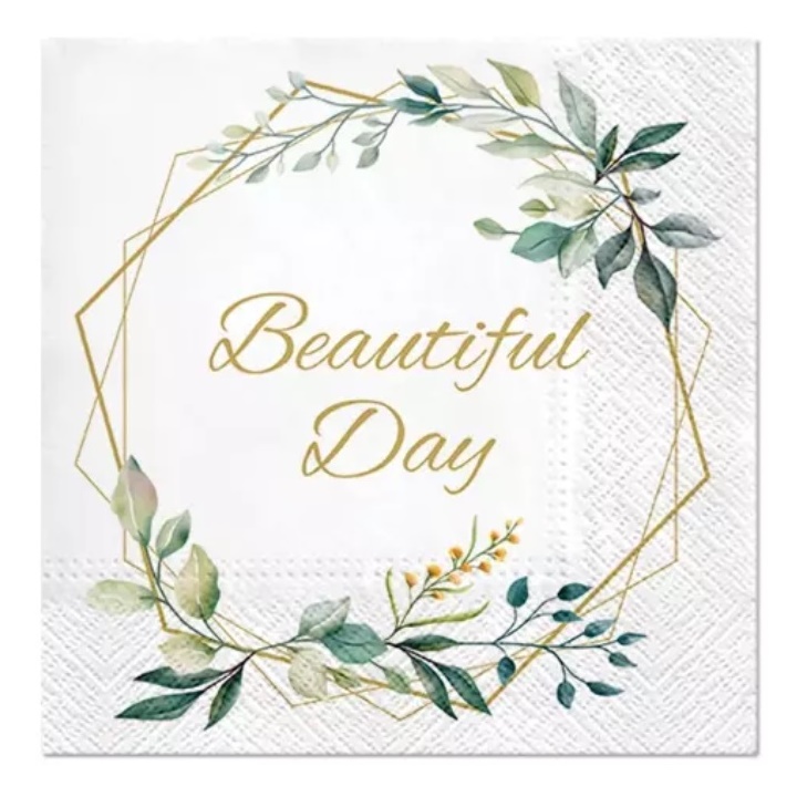 Serviete za decoupage Leaves Frame - 1 kos