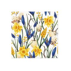 Serviete za dekupažo - Muscari with Daffodils  - 1 kos