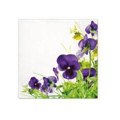 Serviete za dekupažo - Pansies Frame  - 1 kos