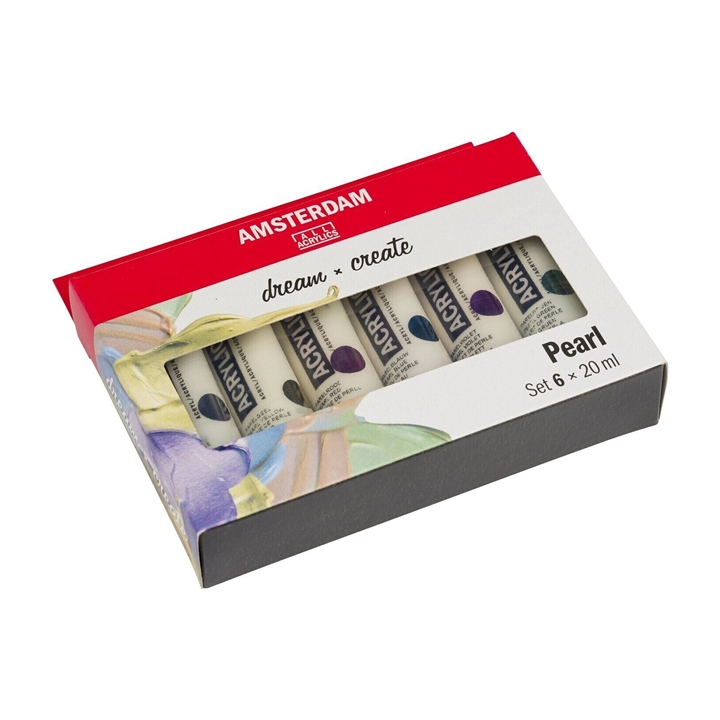Set akrilnih barv AMSTERDAM dream and create Pearl 6 x 20 ml
