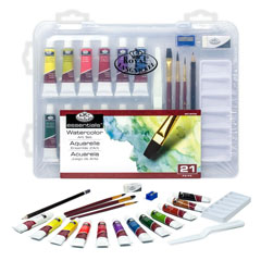 Set akvarelov Essentials v kovčku - 21 delni