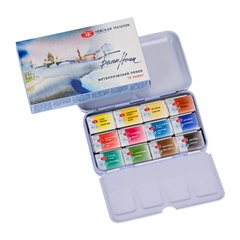 Set akvarelnih barv White Nights v kovinski škatli 12 kosov