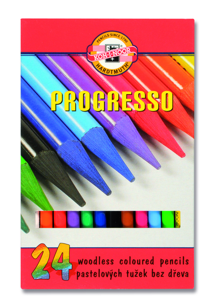 Komplet pastelnih svinčnikov v lakiranem ovoju PROGRESSO / 24-delni