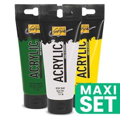 Solo Goya Set akrilnih barv 3x100 ml - Zmešajte svojo zeleno