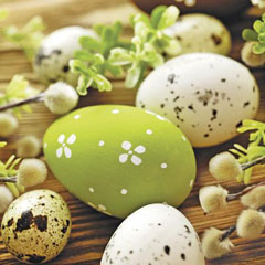 Velikonočne serviete za DECOUPAGE - Jajca in vejice vrbe - 1kom